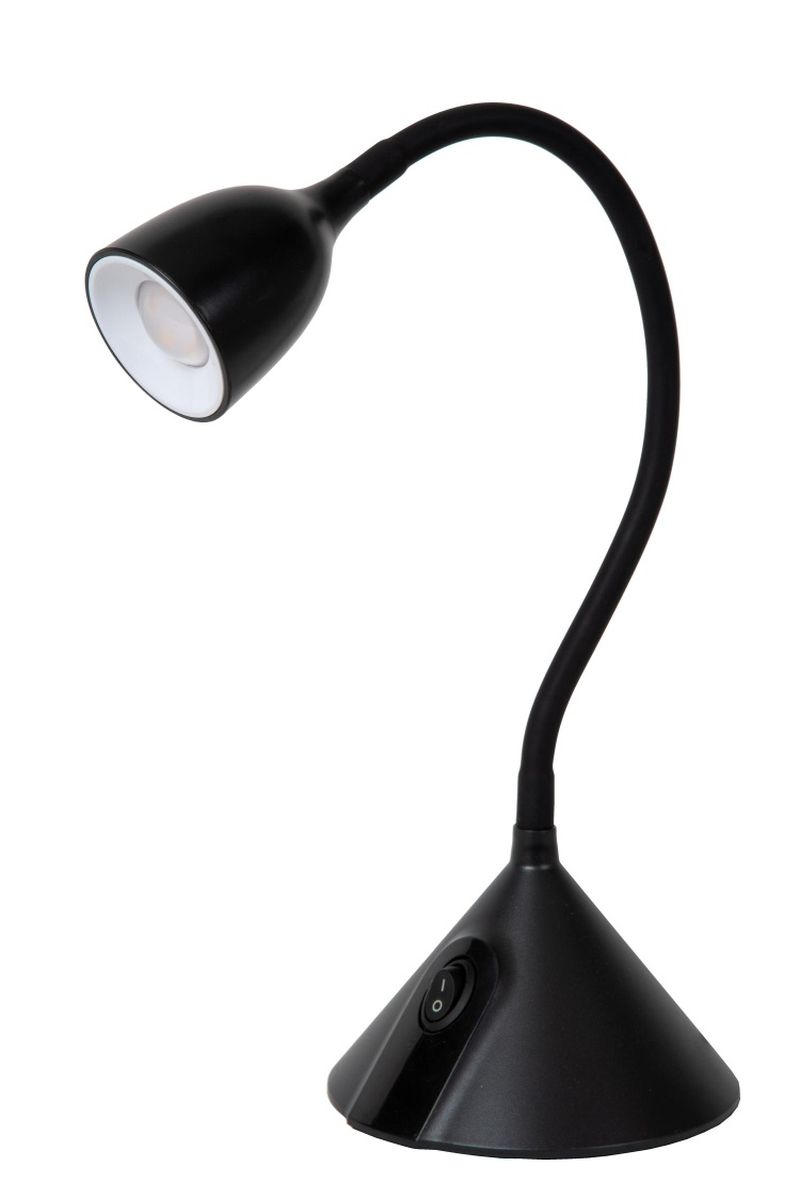 Lucide MILO - Stolná lampa - Ø 12 cm - LED - 1x3,2W 3000K - Čierna